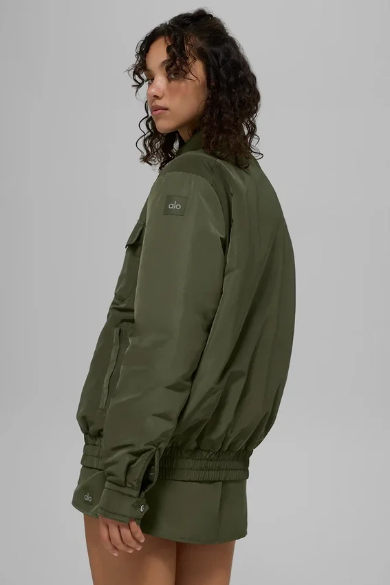Work It Bomber – olivgrön